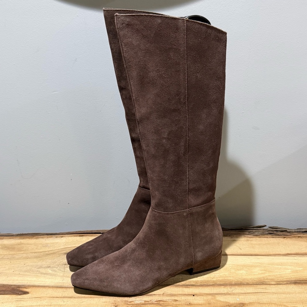 *NEW* Jason Wu‎ Pointy Toe Genuine Leather Brown Suede Talk Boots SZ 6.5 A29